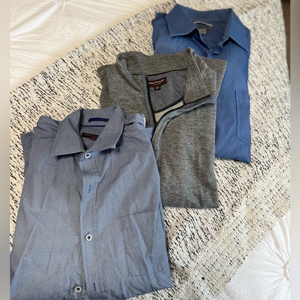 Johnston and Murphy mens shirts lot of three xl